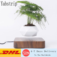 Fast Shipping Floating Bonsai Pot Rotation Magnetic Levitation Flower Pot For Home Office Desk Decor Creative Birthday Gift