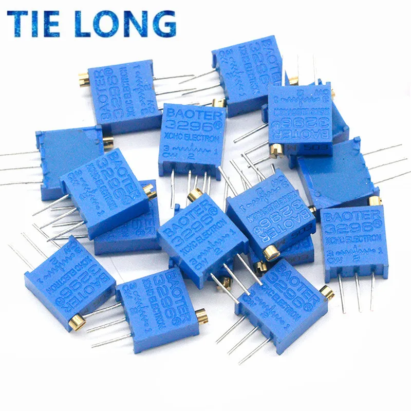 50pcs 3296W 3296 50 100 200 500 ohm 1K 2K 5K 10K 20K 50K 100K 200K 500K 1M ohm 50R 100R 200R 500R Trimpot Trimmer Potentiometer