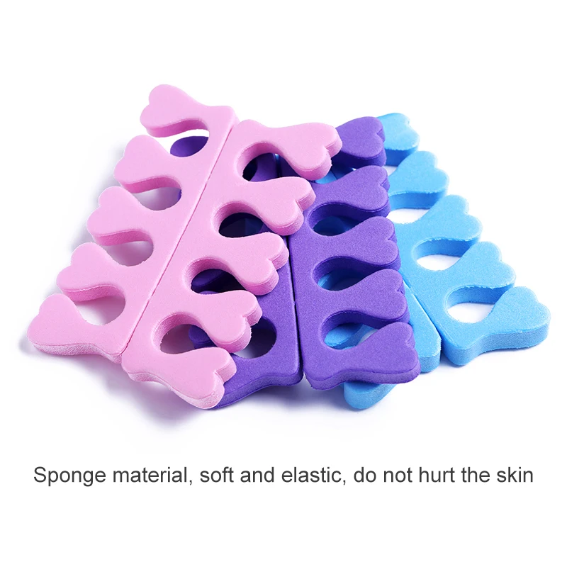 A Pair Professional Soft Foams Cotton Finger Toe Separators Nail Manicuring Foots Sponge Soft Gel UV Tools Manicure Pedicure