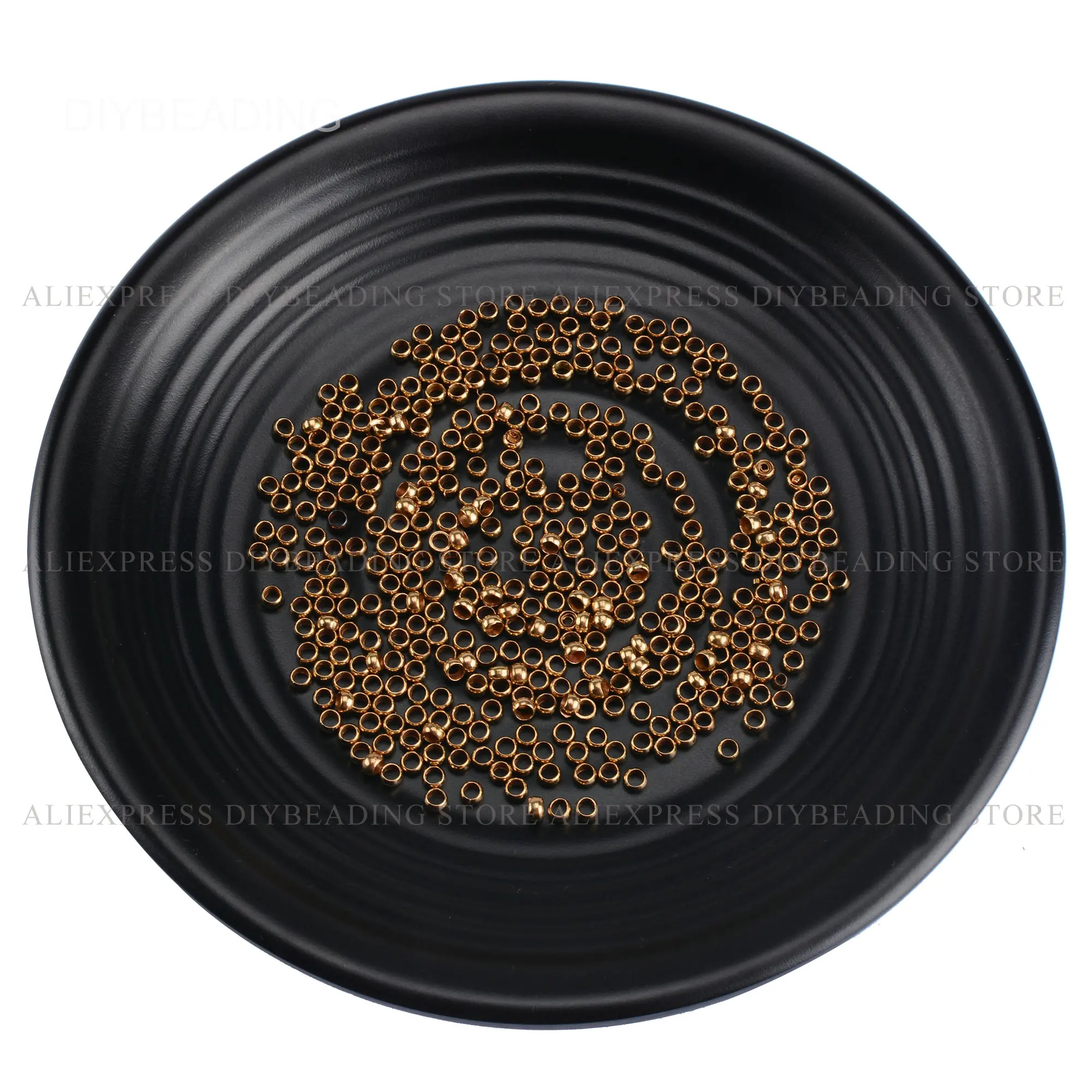 

Латунные обжимные бусины, 500-5000 шт., позиционирующая бусина, Концевая прокладка, фурнитура для изготовления сережек, ожерелий (1,5/2/3/4 мм)