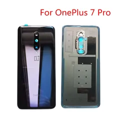 New Original For ONEPLUS 7 Pro Cellphone Frame Housings Battery Back Cover Case Repair Parts With Glass Camera Lens For 1+7 Pro