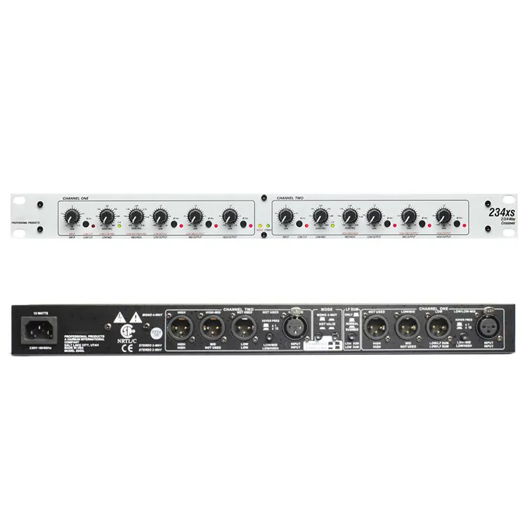 ステレオ 2/3 方法、モノラル 4-ウェイクロスオーバーため DBX 234XL