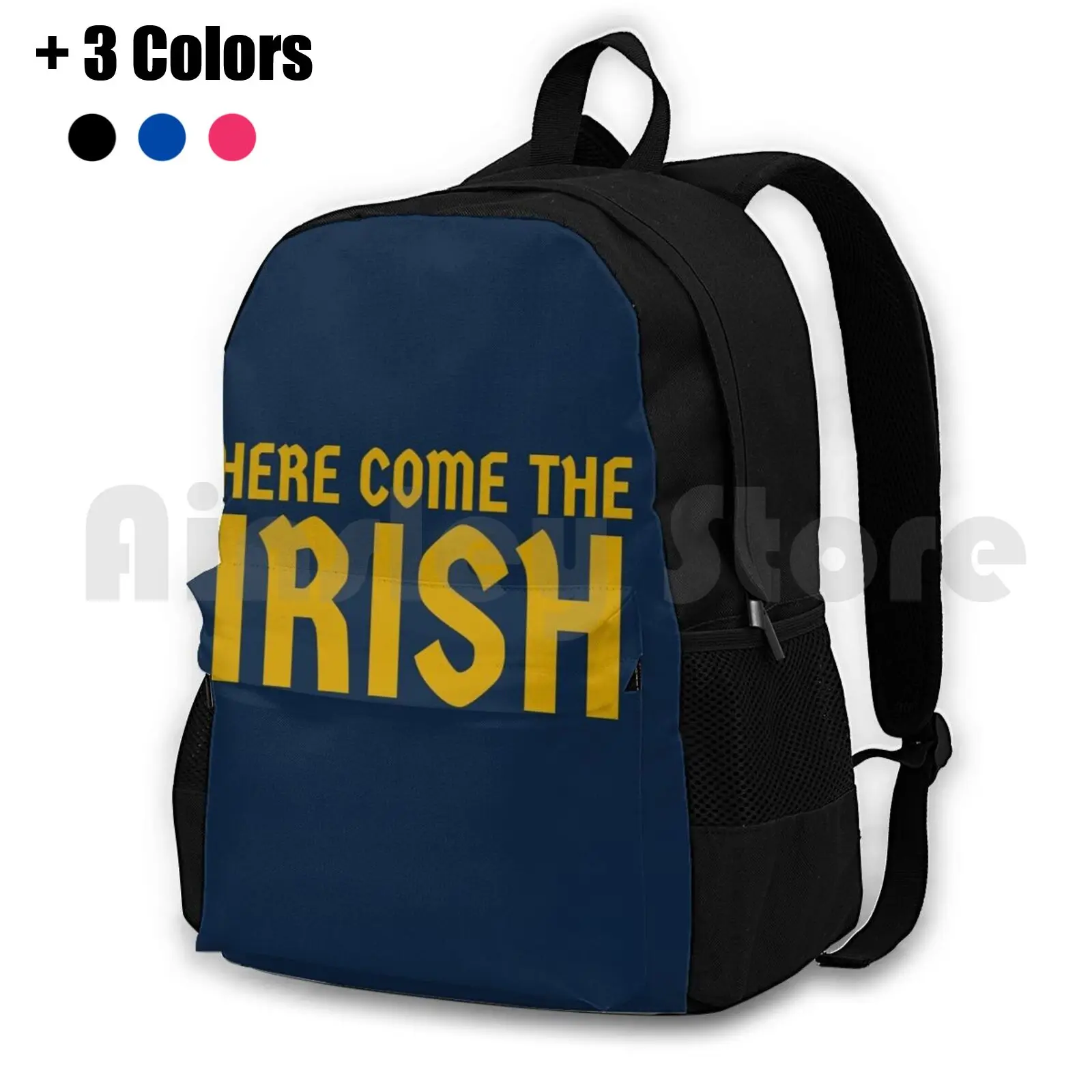 Fighting Irish , Here Come The Irish Outdoor Hiking Backpack Riding Climbing Sports Bag Fighting Irish