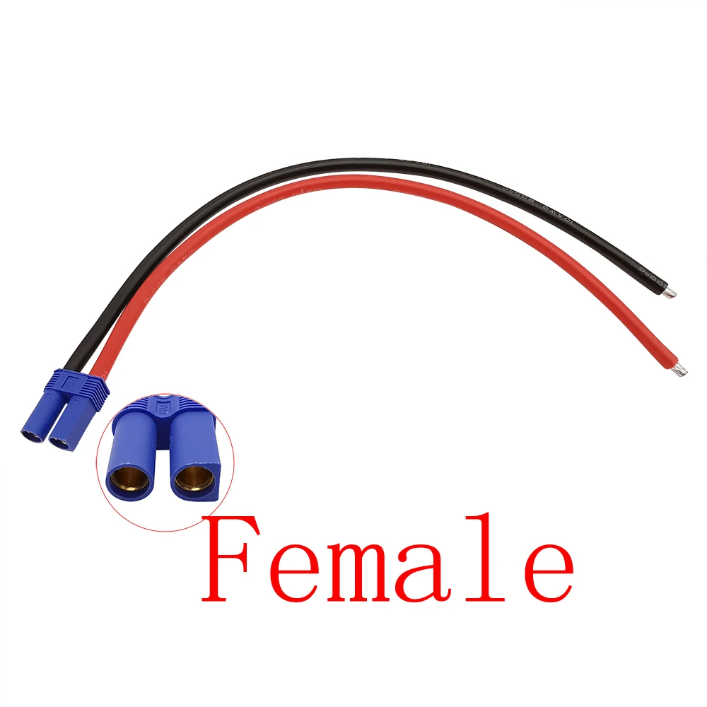 EC5 Male / Female Connector Plug Socket Pigtail Cable 10cm 15cm 30cm 50cm 10AWG Silicone Wire RC Lipo Battery