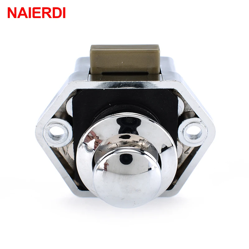 NAIERDI 10PCS Camper Car Push Lock 20mm RV Caravan Boat Motor Home Cabinet Drawer Latch Button Locks For Furniture Hardware