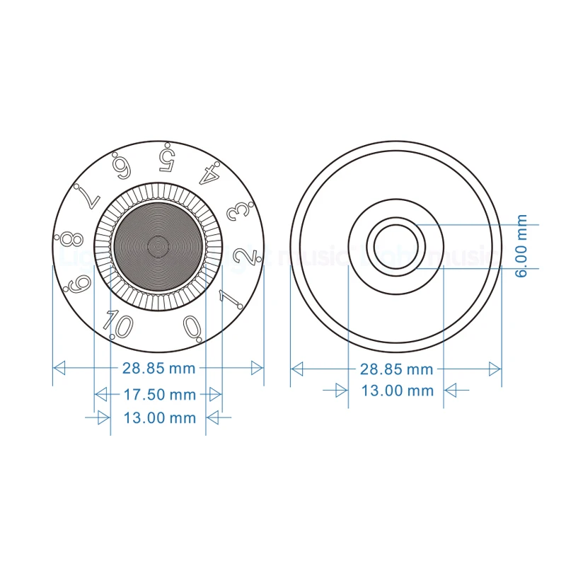 Perillas de Control de velocidad de tono y volumen de guitarra de aluminio, sombrero superior plateado, campana para GB LP SG, 2/4 piezas