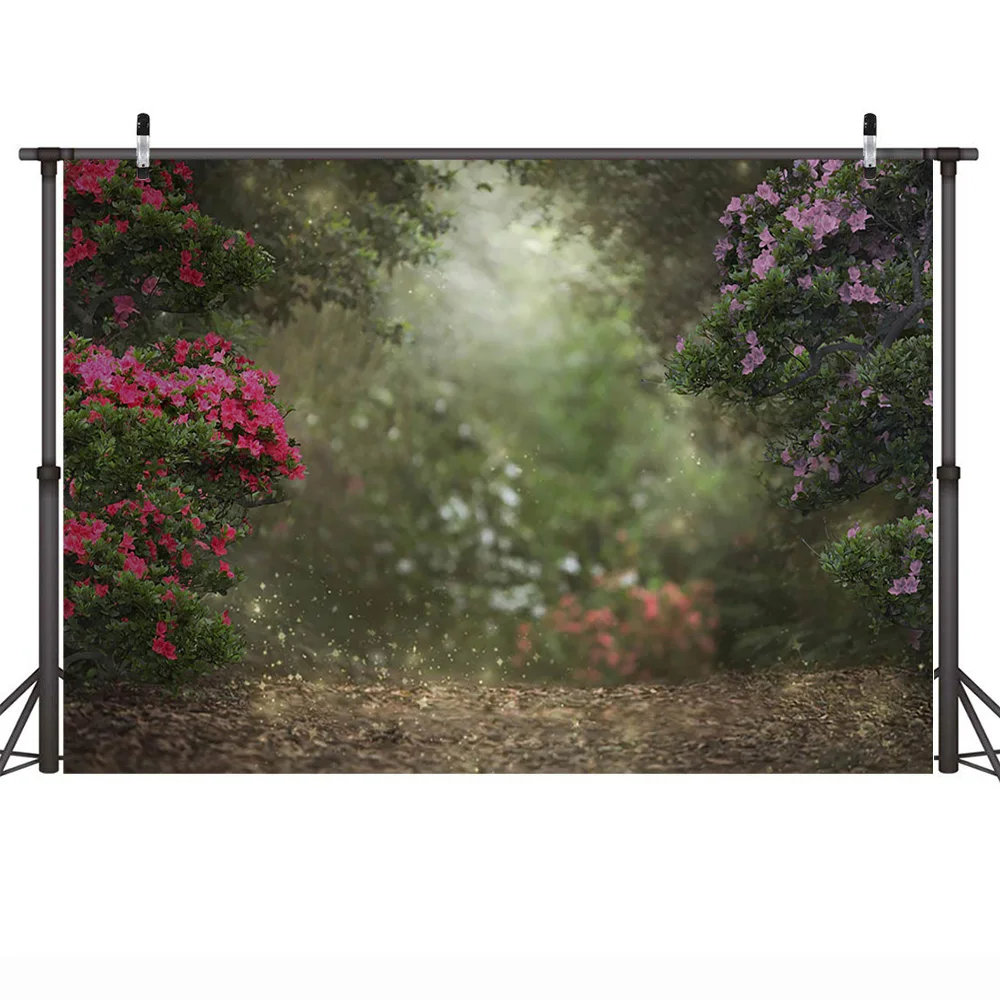 Hoa Rừng Trẻ Em Chân Dung Phông Nền Chụp Ảnh Bokeh Rừng Công Chúa Sinh Nhật Nghệ Thuật Ảnh Nền Photocall