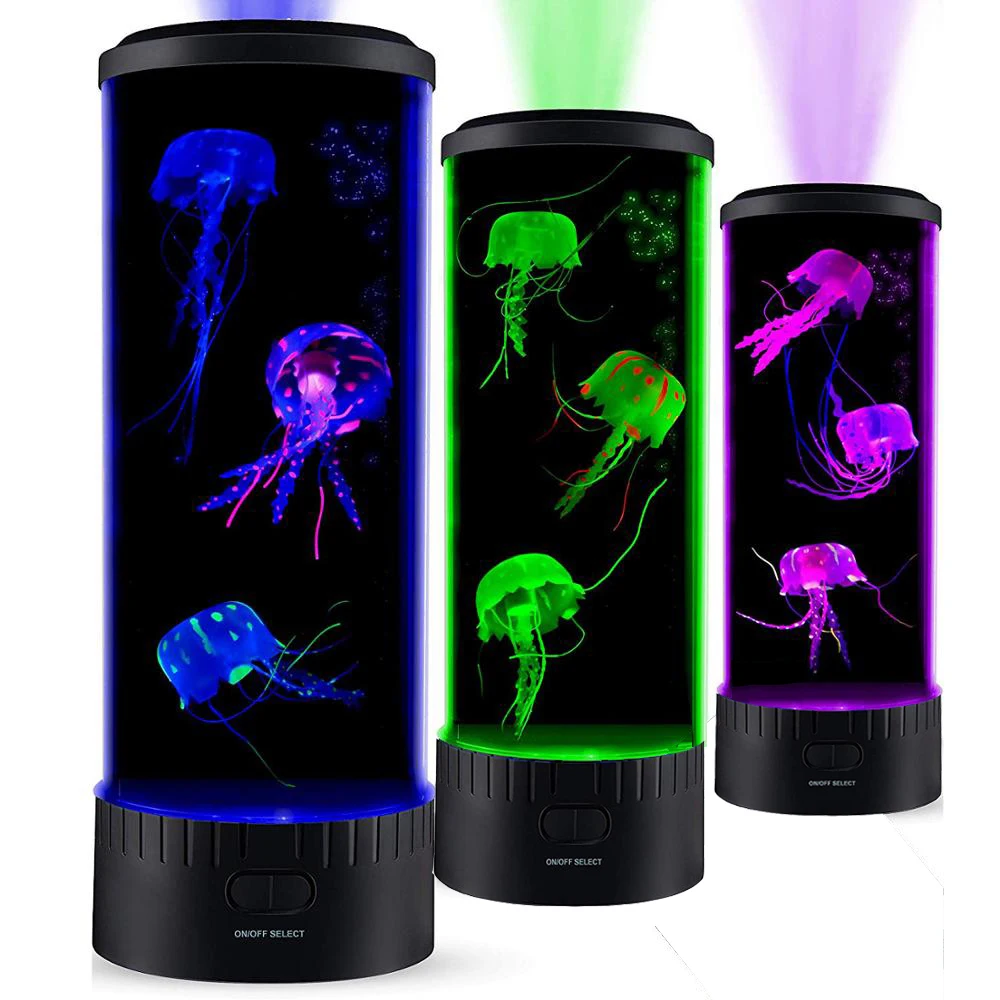 Big Size LED Jellyfish Light Table Desktop Decorative Night Lamp Children Kids Gifts Relaxing Mood Lamp For Home Bedroom Decor