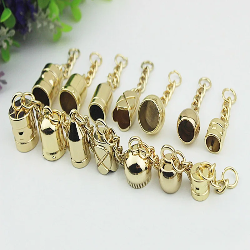 

50pcs Metal Bag Hanging Buckle Fashion Luggage Alloy Tassel Stopper Rope Buckle DIY Clothing Decoration Material Gold Gunmetal