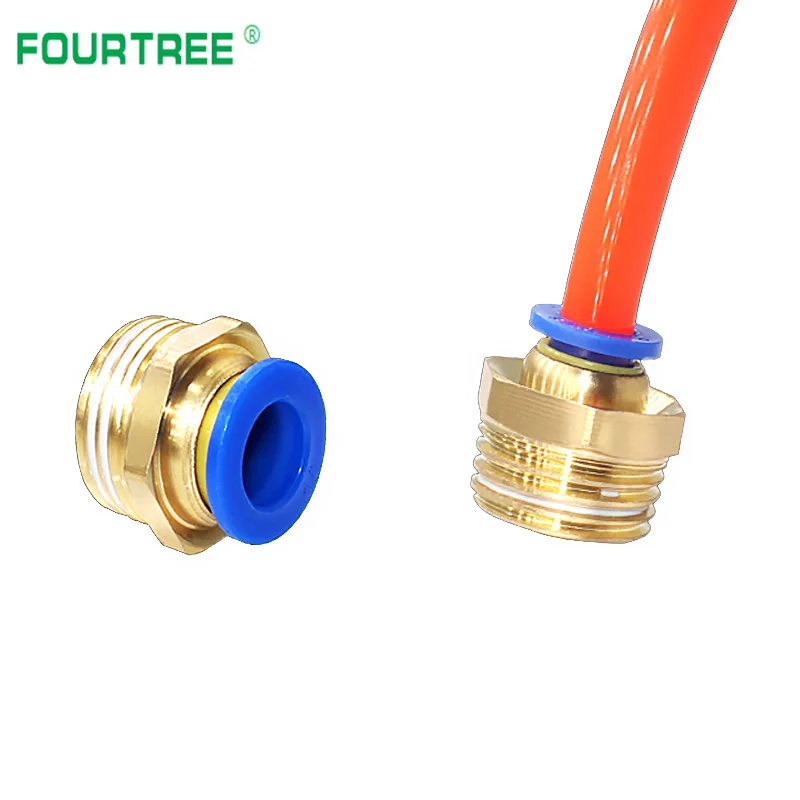 1 Bag PC Air Pneumatic Fitting Quick Connector M5 4mm 6mm 8mm 10mm 12mm Male Thread 1/4 1/2 1/8 3/8 Compressed Hose Connection