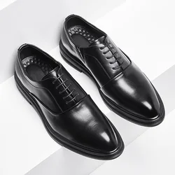 88 Mens Dress Shoes Oxfords Business Office Pointed Black Brown Lace-Up Men's Formal Shoes Wedding shoes