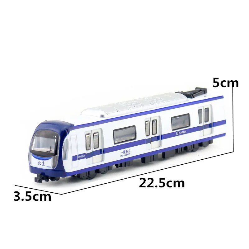 Venda quente 1:87 liga puxar para trás modelo de trem de metrô, alta simulação som luz e efeito de som brinquedo de trem, frete grátis