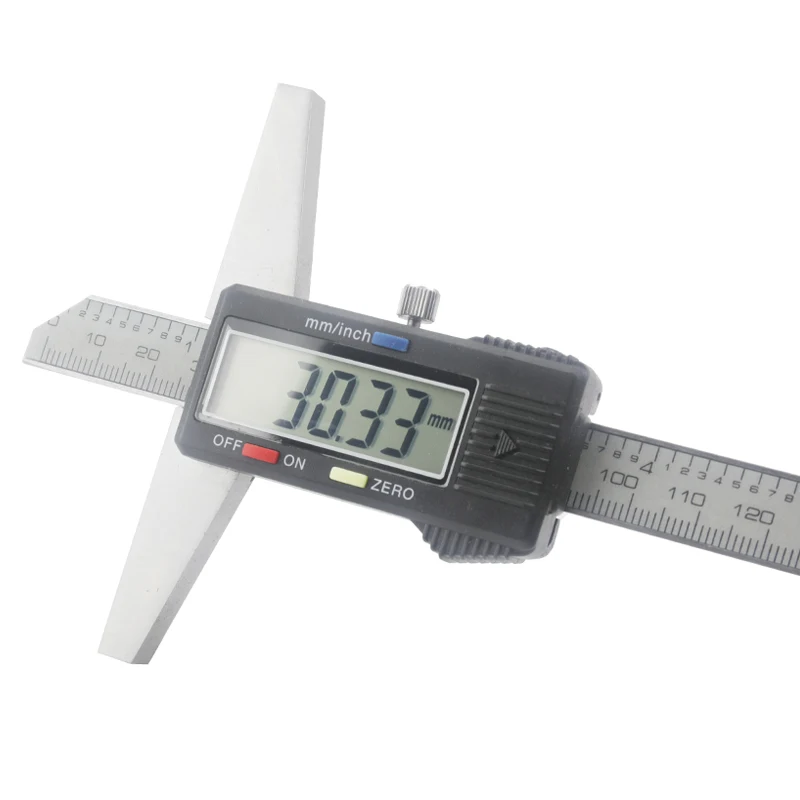 Imagem -03 - Medidor de Profundidade Digital Imperial Métrico de Aço Inoxidável Vernier Caliper Micrômetro Elétrico Digital 0150 mm