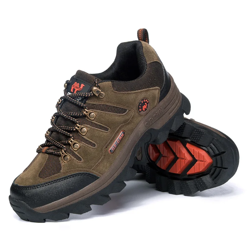 Zapatos de senderismo de alta calidad para hombre y mujer, calzado deportivo de montaña para exteriores, escalada en roca, atlético, color verde