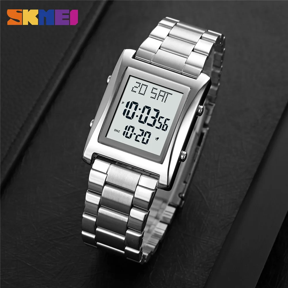 SKMEI-Relojes digitales con luz LED Para hombre, pulsera electrónica resistente al agua, Chrono Countdow