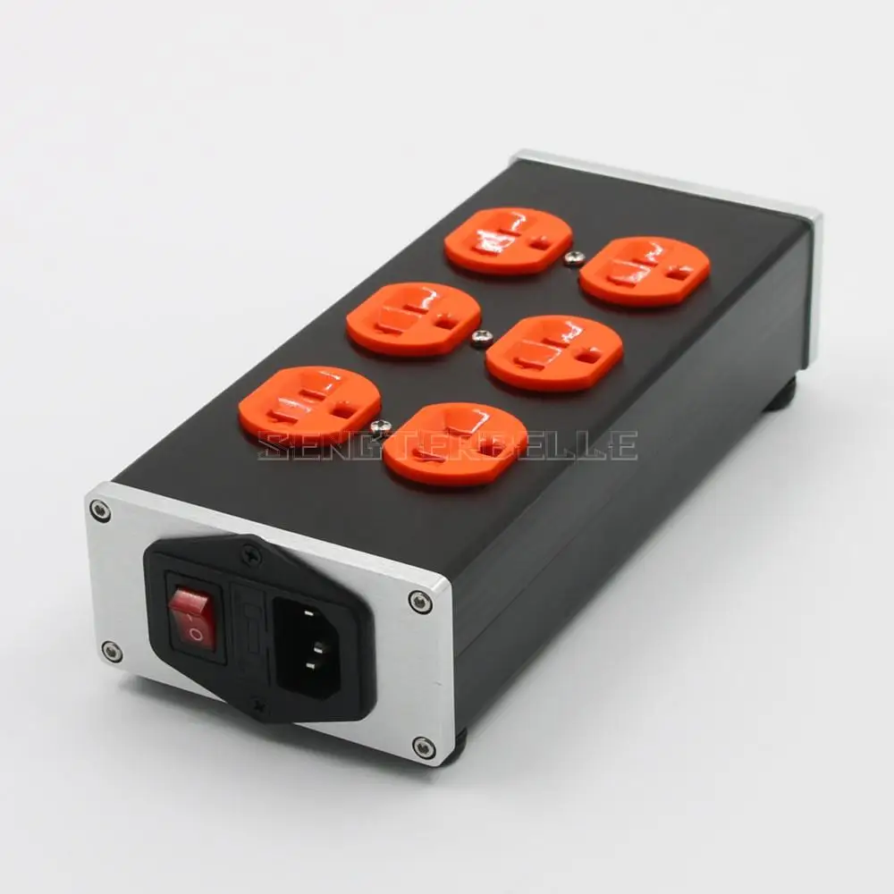 Aluminum Metal Shell Audio Socket HiFi American Standard Power Strip US multi-purpose plug 6-position ferrule