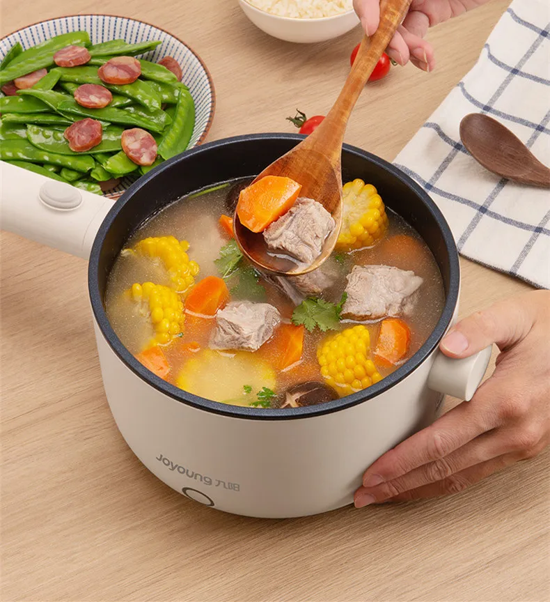 220V 1.5L Electric Cooking Pot Non-stick Inner Multi Cooker Household Electric Frying Pan Hot Pot Cooker