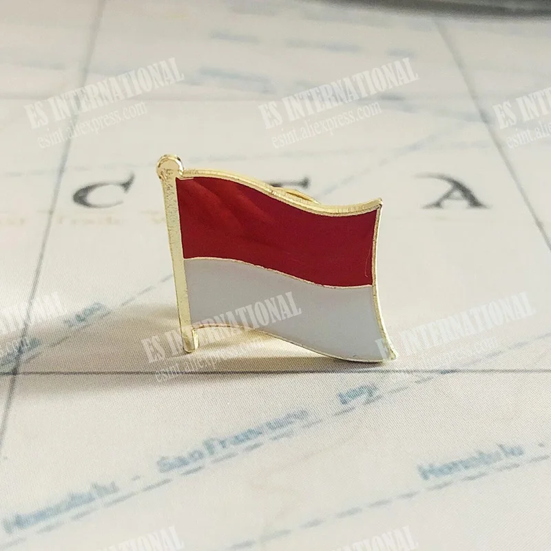 MONACO National Flag Embroidery Patches Badge Shield And Square Shape Pin One Set On The Cloth Armband   Backpack  Decoration
