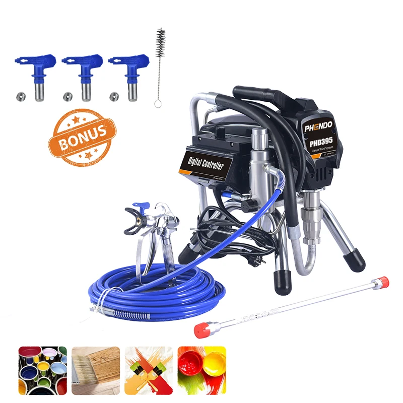 PHENDO High-pressure New Airless Spraying Machine Airless Spray Gun Electric Airless Paint Sprayer 390 395 Painting Machine Tool