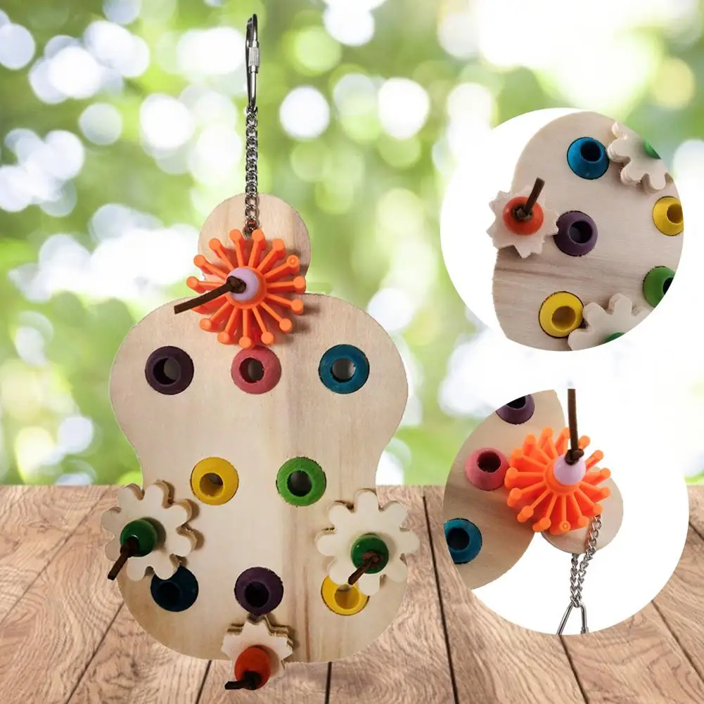 Novel Stylish Wood Parrot Swing Toy for Pet   Bird Bite Swing Novel Stylish Wood Parrot Swing Toy for Pet