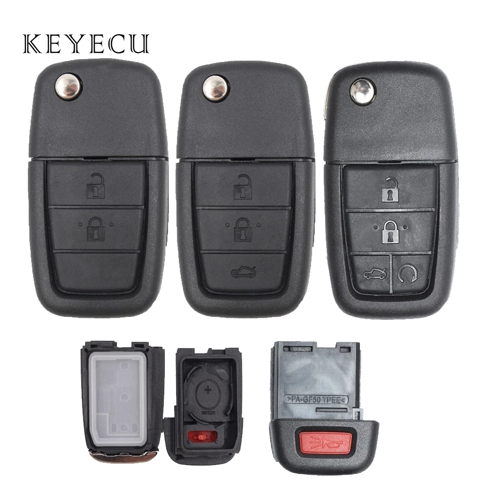 

Keyecu Flip Remote Key Shell Case Fob for Pontiac G8 for Holden VE Commodore Omega Berlina Calais SS SV6 HSV GTS - GM45 Blade