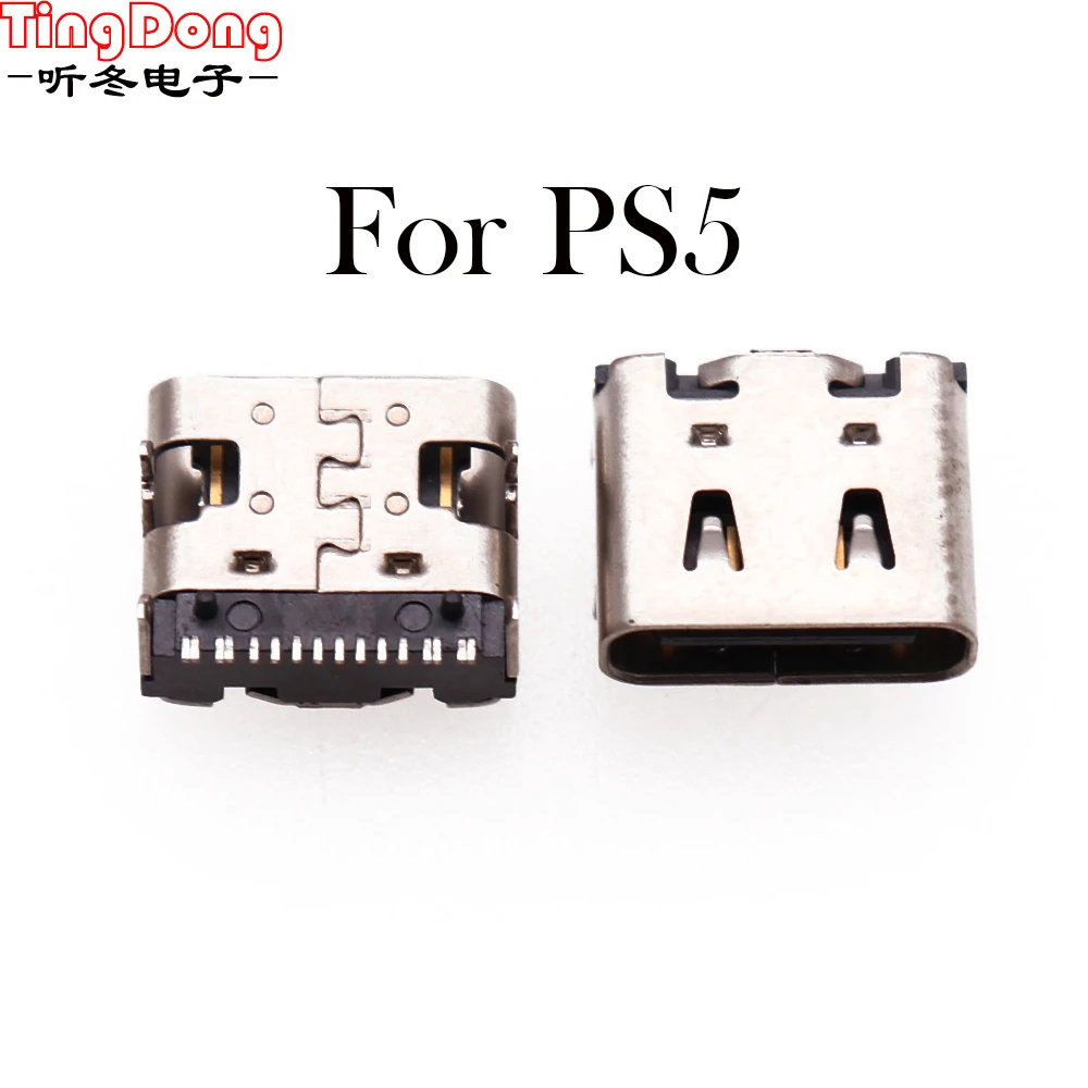 TingDong 1pcs For Sony PS5 Controller Type C Charging Port Socket replacement for PS5 Charger Jack