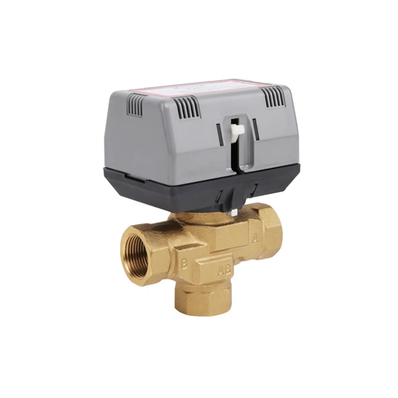 3/4“1” Honeywell Motorized Two-Way Valve Three-Way Valve Brass VC4013 Fan Coil Electric Valve AC220V