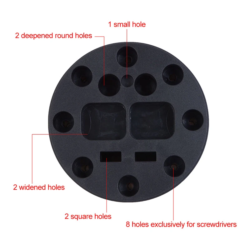 Tool Box di stoccaggio Vite Cacciavite Pinzette coltello cassetta Degli Attrezzi Scatola di Immagazzinaggio per La Riparazione di Strumenti di Strumenti di Riparazione di Rotazione di 360 Gradi