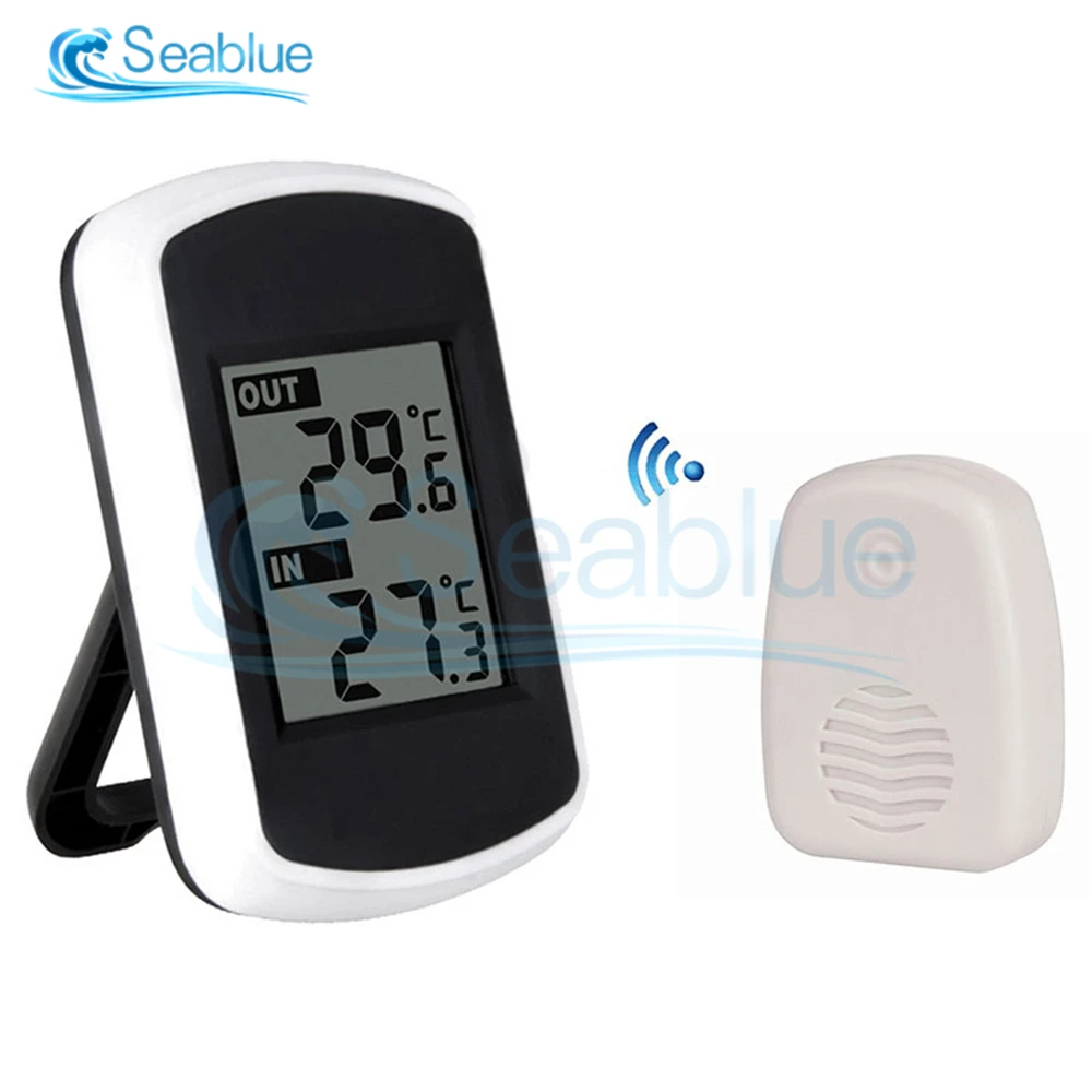 433MHz LCD Trasmissione Senza Fili Digitale di Umidità di Temperatura Meter Indoor Outdoor Sensore di Temperatura Igrometro Per La Casa Ufficio