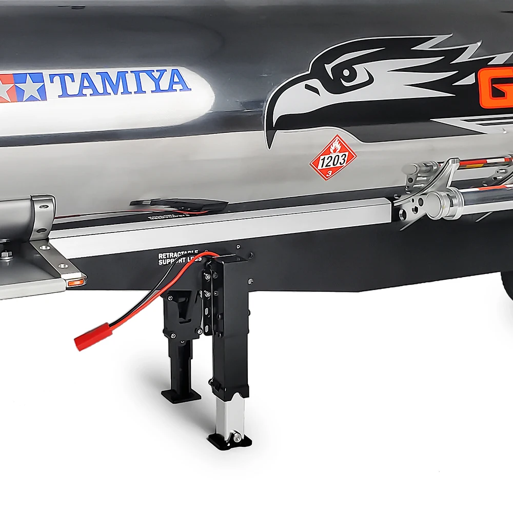 AXSPEED Metal Legs Electric Lift Outrigger Frame Support Feet Pillar 3.7~7.4V for 1/14 Tamiya Truck Trailer Tractor RC Model Car