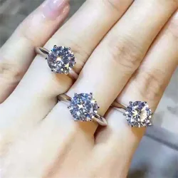 99% OFF Fine Lovers 1ct Lab Diamond Ring 100% Real 925 sterling silver Engagement Wedding band Rings for Women men Party Jewelry