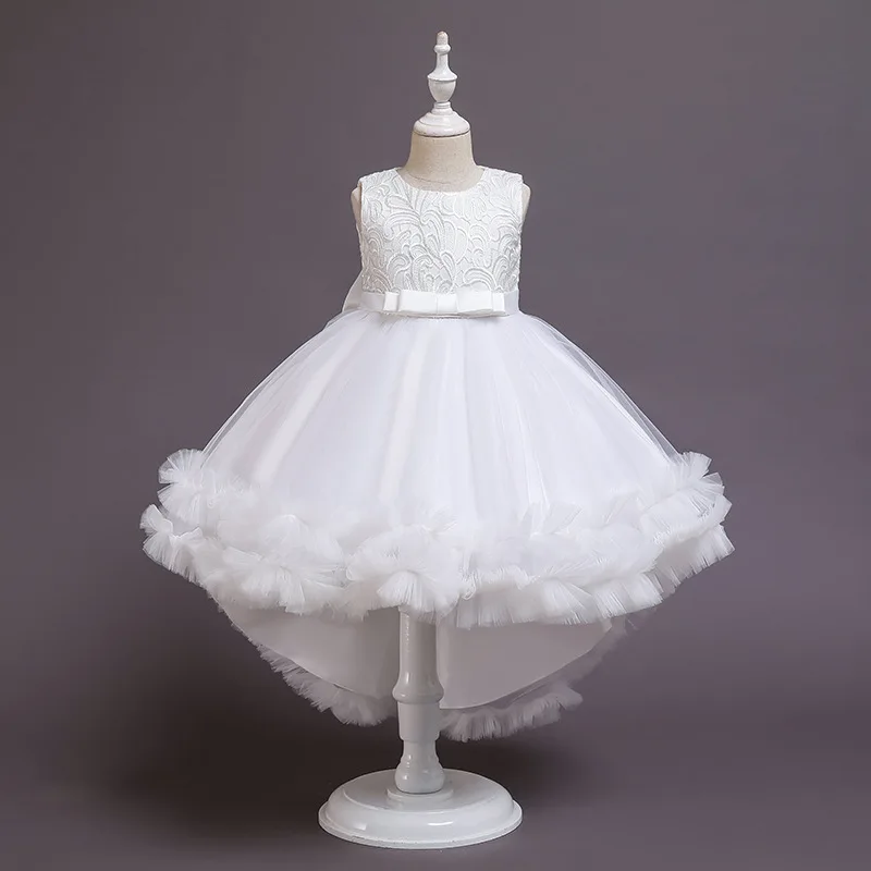 

Белые свадебные платья, летнее платье для девочек в подарок на день рождения, Детский костюм, кружевное вечернее платье принцессы, рождественское платье для девочек