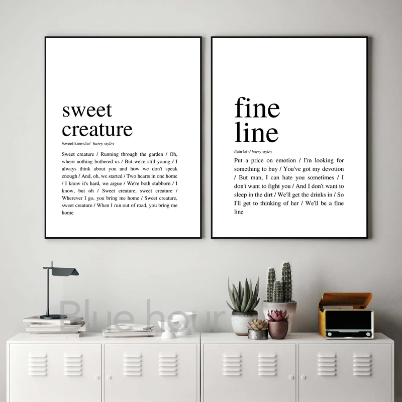 البوب المغني هاري ألبوم الذهبي يطبع ، كنت حتى الذهبي كلمات قماش اللوحة المشارك الموسيقى صور فنية للجدران ديكور غرفة المنزل #5