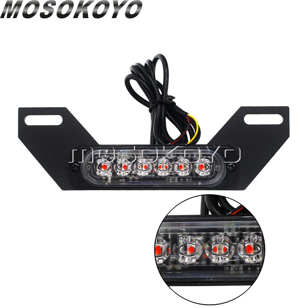 Impermeabile moto LED B6 targa ausiliaria lampada freno fanale posteriore per BMW Honda Suzuki Kawasaki Ducati Cafe Racer