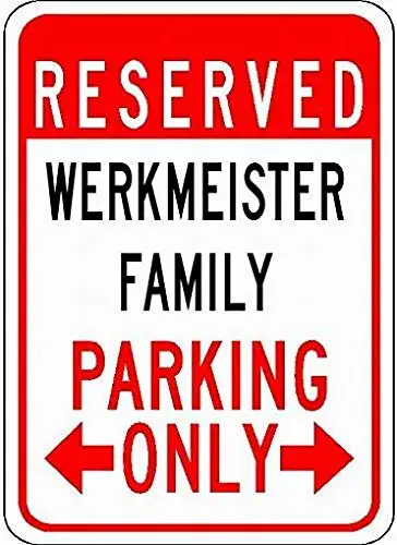 

Парковочный знак из олова с металлическими знаками для семейной парковки 8X12