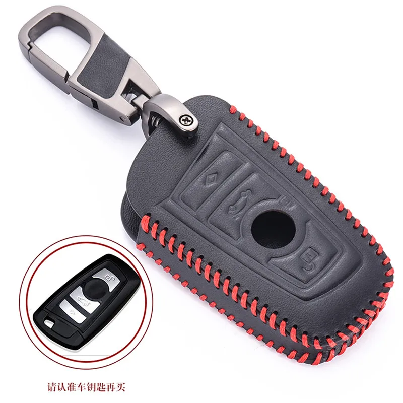 Leather car key Cover Case For BMW F10 F20 F30 NEW 1 3 4 5 6 7 Series X3 X4 320I 116I 118I 328I 530I E46 E39 E90 E36 E60 E34 E30