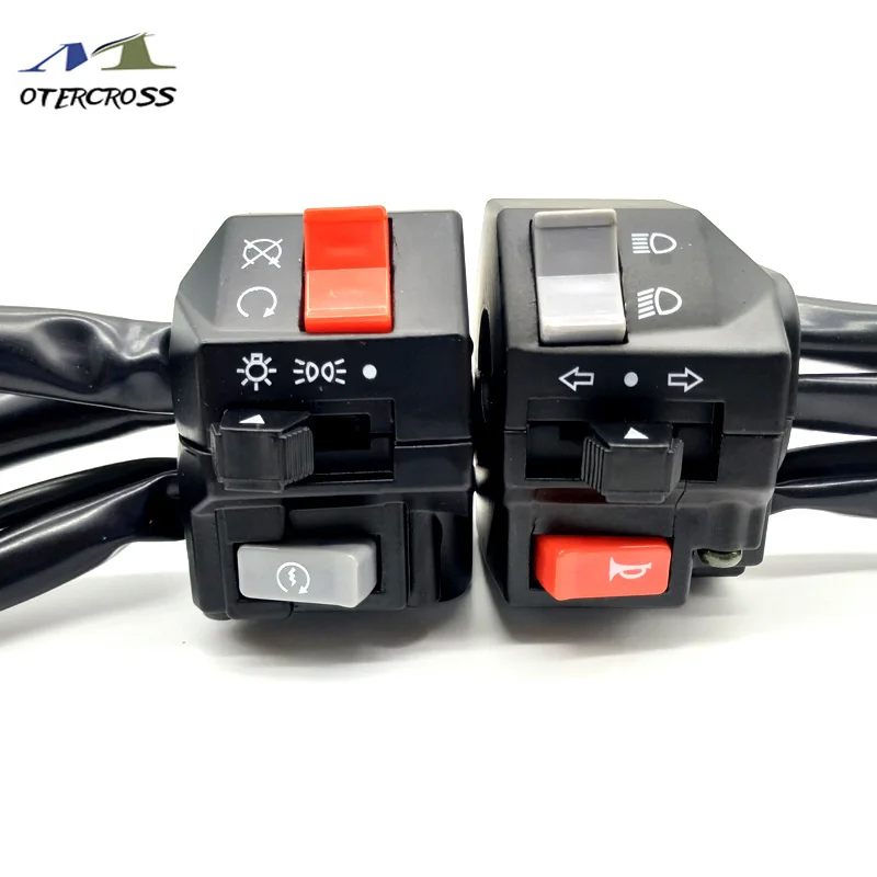 Motorcycle Switches Motorbike Horn Button Turn Signal Electric Fog Lamp Light Start Handlebar Controller Switch