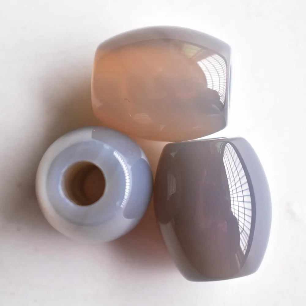 Großhandel 12 Stück/Set Modische, hochwertige Mischung aus Naturstein, 16x18mm, runde Form, große Lochperlen für DIY-Armband-Schmuckherstellung. – Detail 7