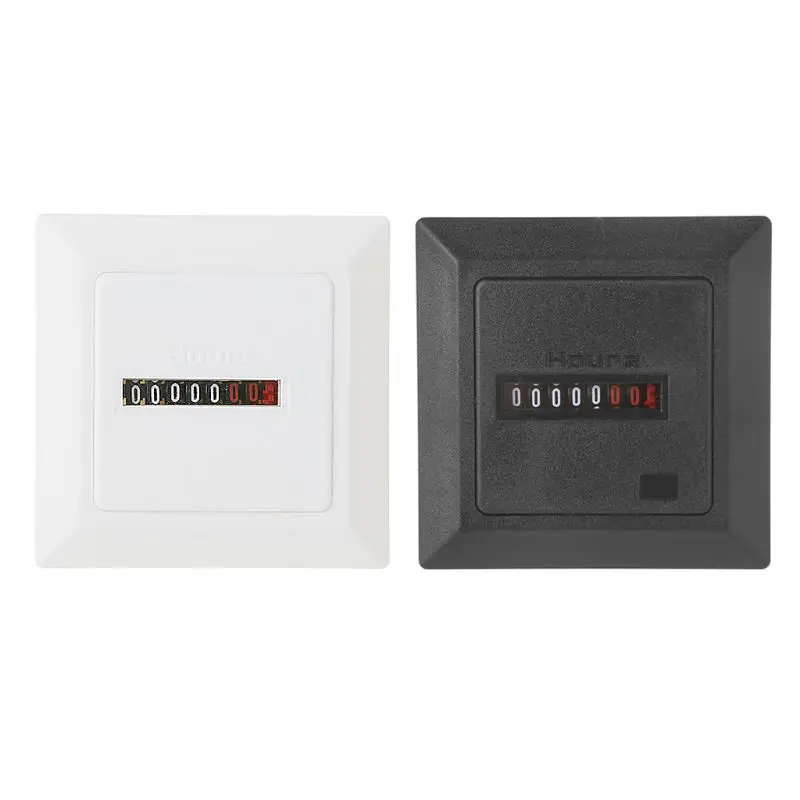 HM-1 Timer Square Counter Digital 0-99999.9 Hour Meter Hourmeter Gauge 0.3W AC220-240V / 50Hz AC L69A