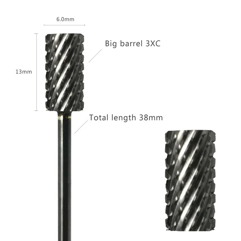 HYTOOS Barrel Nagel Bohrer Bits 3/32 "Hartmetall Nagel Bit Rotary Maniküre Schneider Nägel Zubehör Gel Entfernung Fräser werkzeug