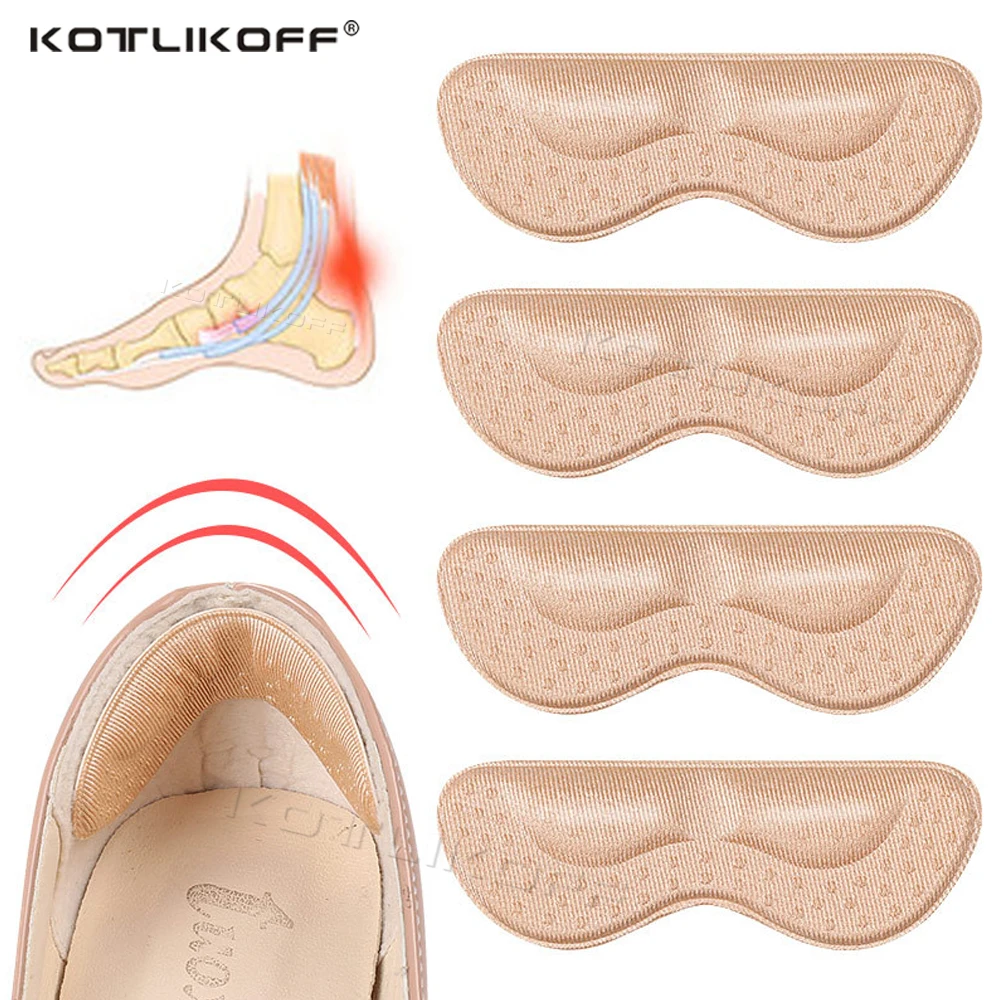 

KOTLIKOFF Shoes Heel Insoles For Shoes Anti-Wear Adhesive Feet Care Pads Pain Relief Cushion Heel Liner Grips Crash Insole Patch