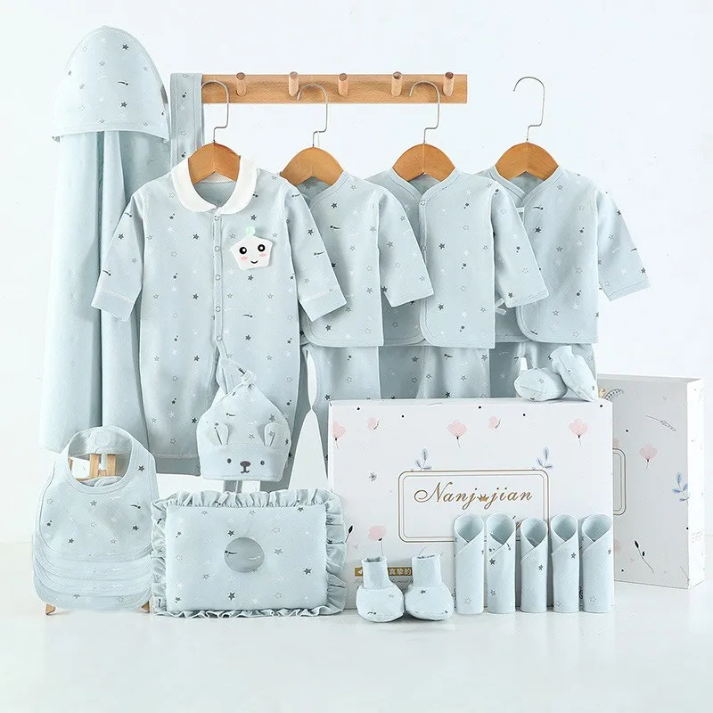 16-24pieces/0-3months Newborn Baby Clothing Set Newborn Gift Kids Clothes Suit Unisex 100% Cotton Toddler Clothing Sets No Box