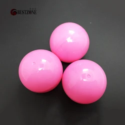 Plástico PP Toy Capsules, Cor rosa completa com bola, Redondo para máquina de venda automática, Recipiente vazio, Corpo dividido, 40mm de diâmetro, 100pcs por lote