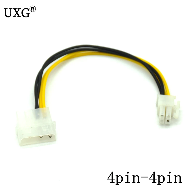 Fonte de alimentação cpu de 4 pinos para cabo de extensão de porta ide desktop 4 pinos atx 12v p4 cabo de alimentação macho para molex macho conector 20cm