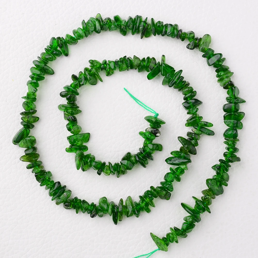 2 strands 7mm diopside Chips beads