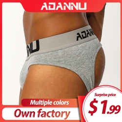 ADANNU Brand Sexy Underwear Men Jockstrap Breathable Comfortable Underpants Male Panties Cueca Tanga Men's Thongs Open Backless