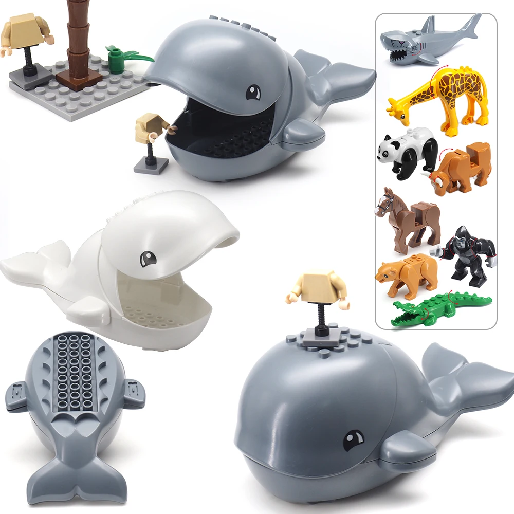 Deep Sea Whale Building Block Moc Classic Figures Ocean Friend Fairy Tale Story Assembly Model Child Christmas Gift Boy DIY Toys