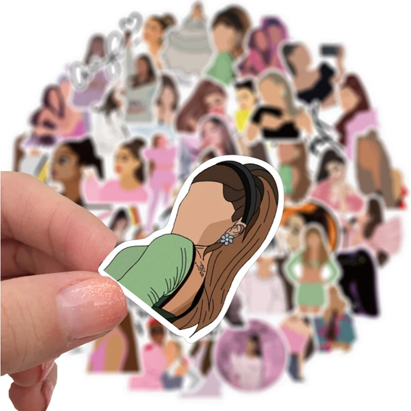 10/30/50pcs aritana Grande Singer Stickers impermeabile Laptop Phone Skateboard Notebook moto Computer Phone Toy Kids Sticker