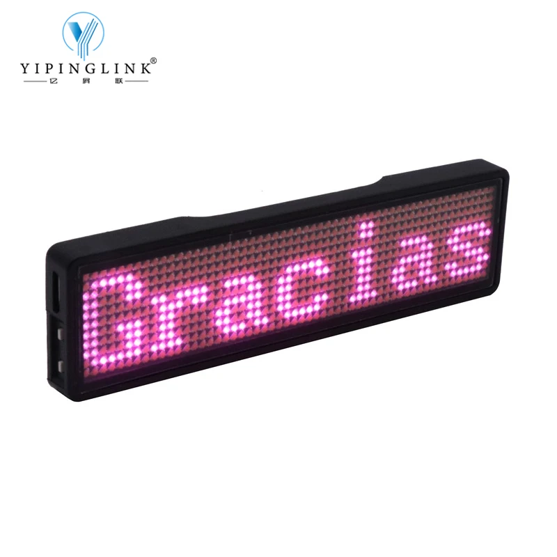 DIY Bluetooth APP control flashing LED light birthday gift festival event meeting digital LED name tag