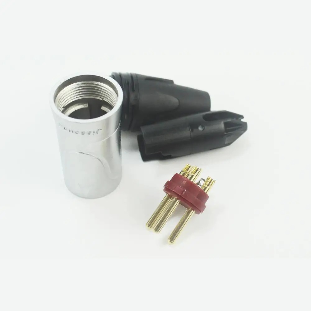 Cable adaptador de Audio XLR hembra a Dual de 3 pines, 4 pines, macho, plateado, para auriculares, 1 pies, 0,3 M, hembra a macho